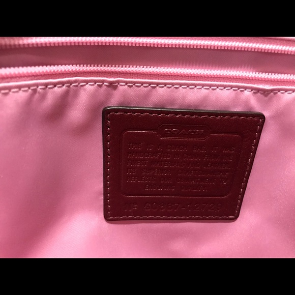 Coach Logo Purse red leather bottom - Picture 6 of 7